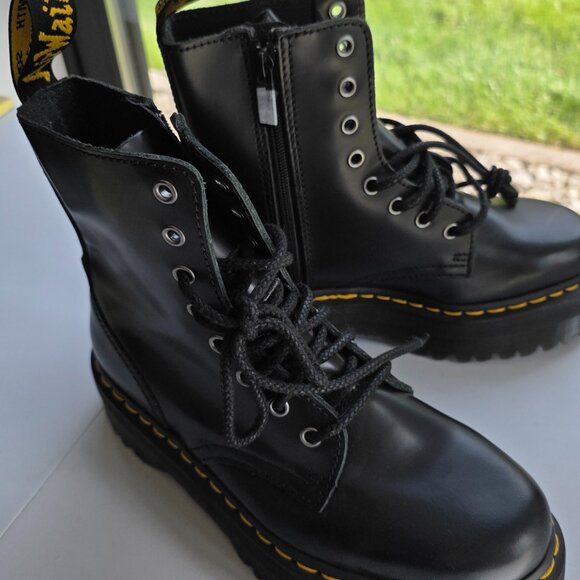 Dr. Marten Jadon Platform Combat Boots Black Unisex - Picture 2 of 2